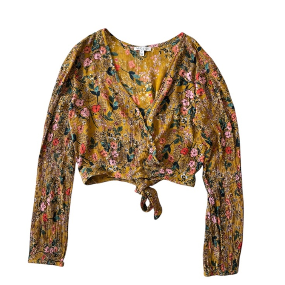 Patrons of Peace Boho Floral Back Tie Blouse